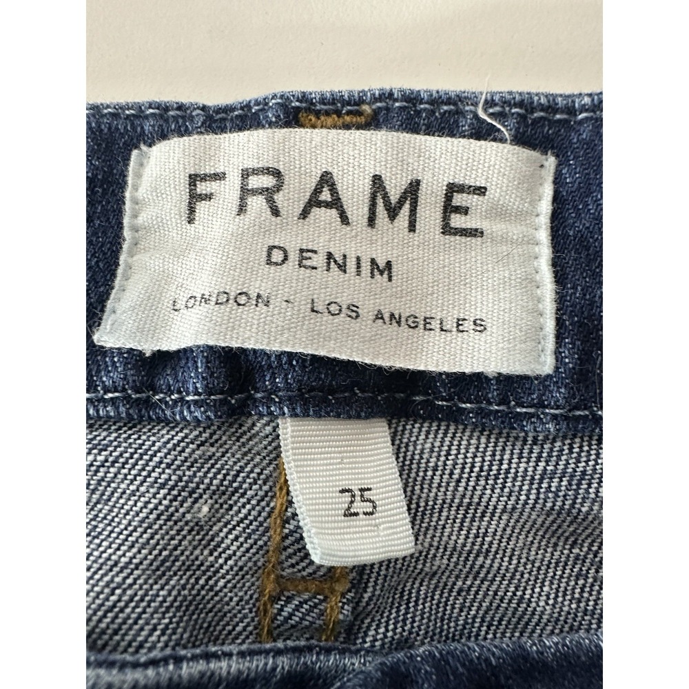 Frame Le Crop Mini Boot Atlas Jeans Women's Size 25 Blue Stretch Designer - Picture 5 of 12